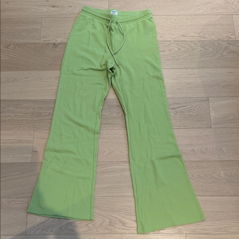 Sunday Best Lime Green Textured Pants
